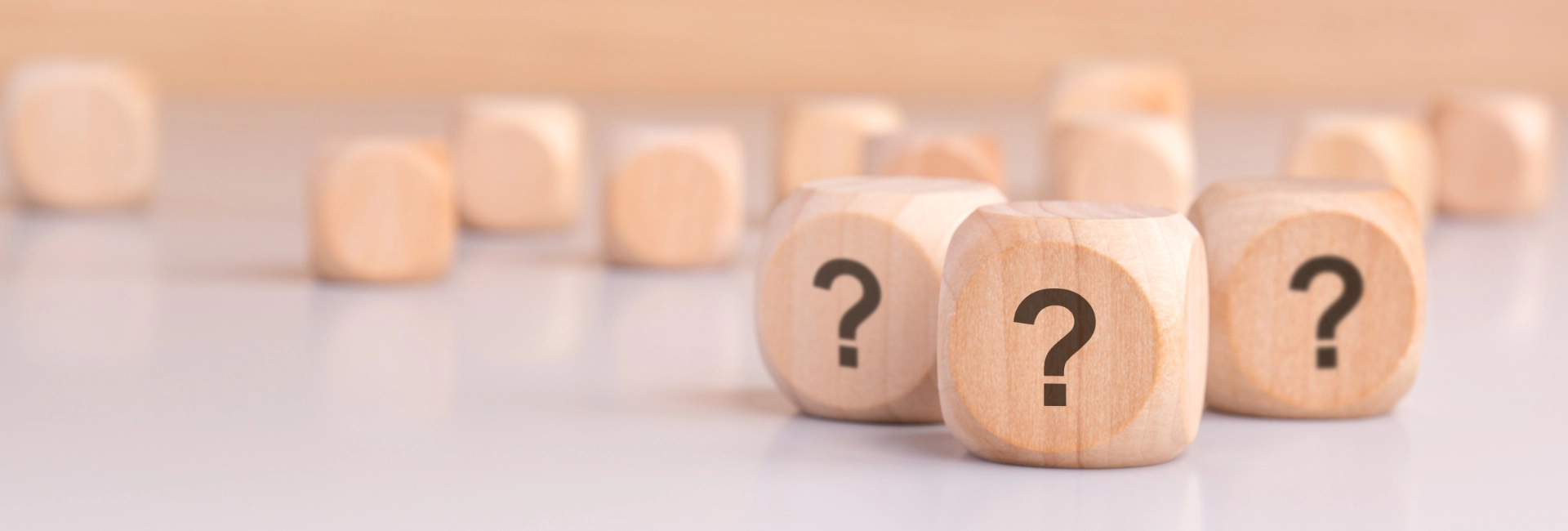 Wooden Cubes With Question Marks 1920X650
